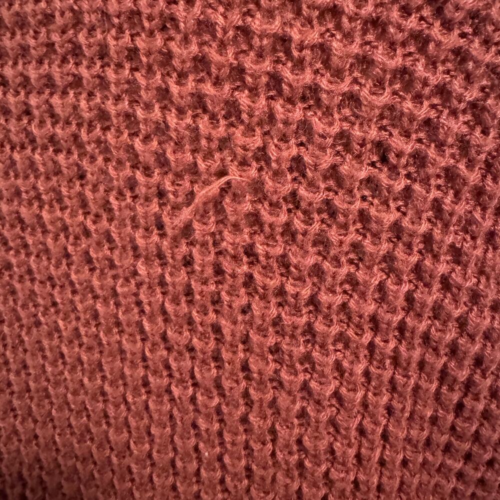 Emma’s Expressions Large Waffle Knit Open-Front Cardigan Sweater Pockets Comfy - Picture 4 of 10